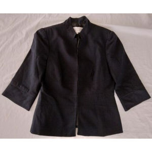 Trina Turk Black 3/4 Sleeve Blazer Jacket Black Womens Size 8
